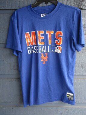 Nike METS Baseball Authentic Dri-Fit Short Sleeve Shirt Men's Blue Used S